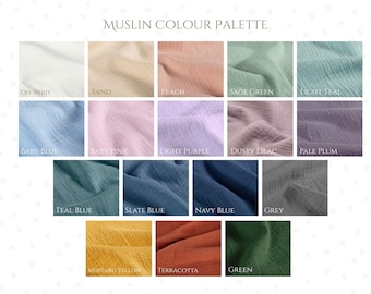 Tygprover av muslin, tygprover, 100 % bomull