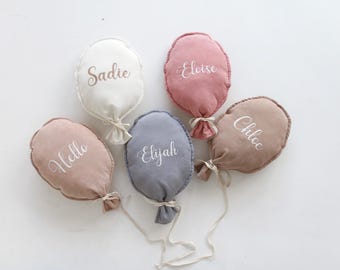 Baby Announcement Balloons, Baby gift, Wall Balloon, Linen Cushion, Personalised Balloon, Nursery Decor, Baby Shower Gift, Wall Decor