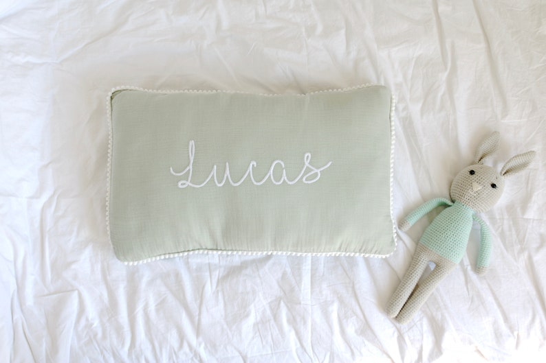 Custom Name Pillowcase Embroidered Pillowcase Baby Name Etsy