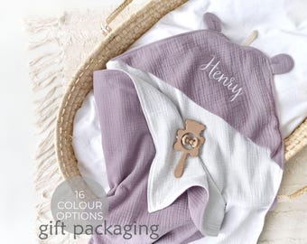 Toalla con capucha para bebé personalizada, toalla para bebé con nombre, regalo para baby shower, toalla con capucha para bebé bordada, toalla con capucha para bebé con monograma