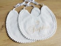 Personalized Baptism Bib, Christening baby outfit, Custom Baby Bib, Christening keepsake product logo
