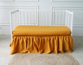 Cot Fitted Sheet, crib sheet neutral, Linen Fitted Sheet for Baby,  crib sheet girl, Neutral Crib Sheet Mini Crib Sheet, Changing Pad Cover