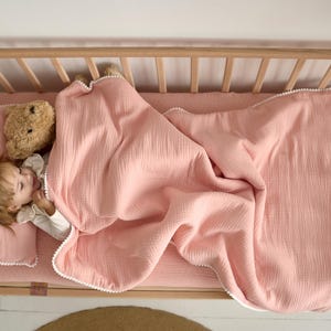 Muslin Sheets for Stokke Sleepi Cribs - Organic Muslin Cotton Fitted Sheets - Custom Size Sheets - Mini Crib Sheets - Full Crib Sheets image 2