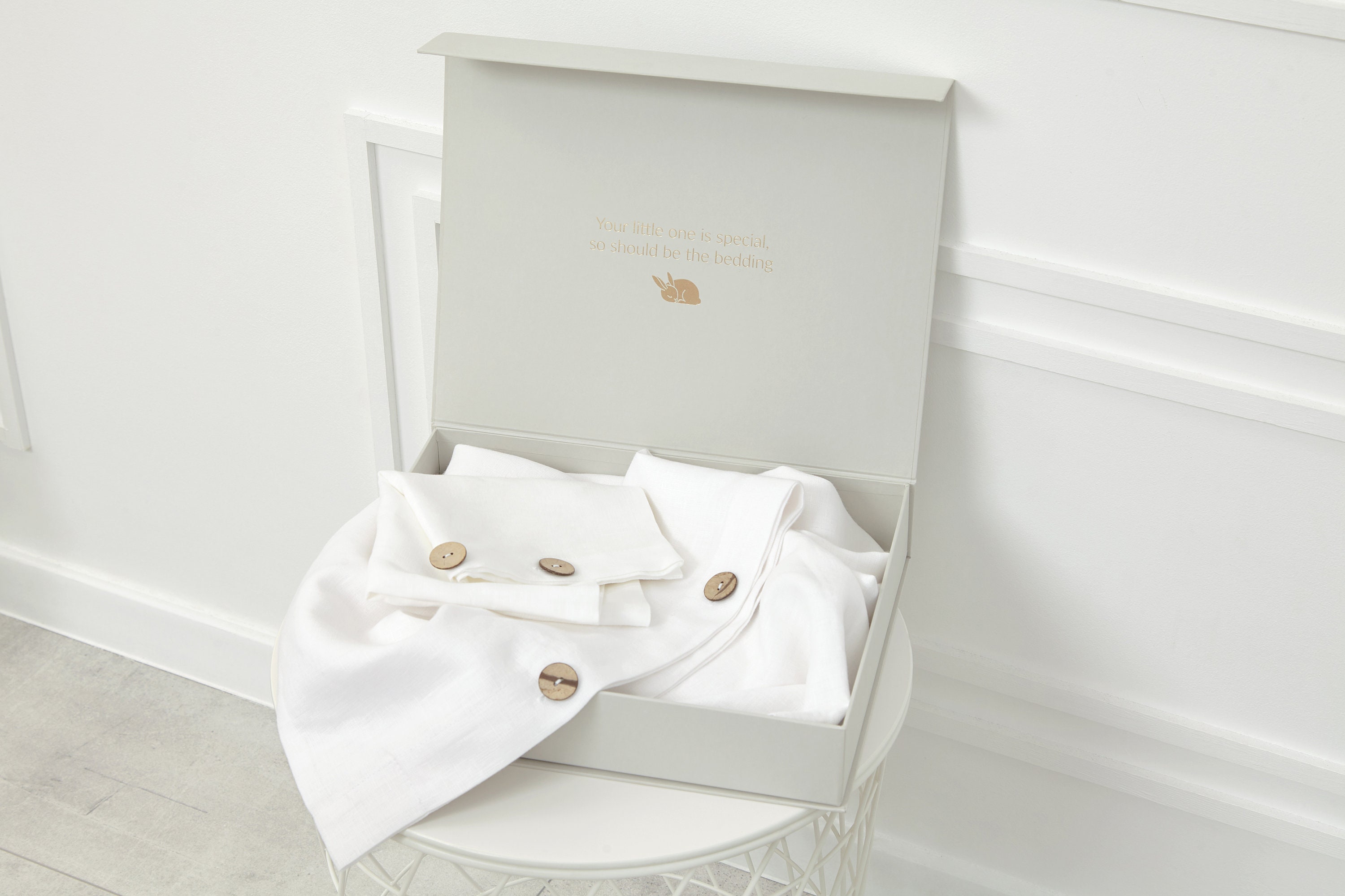 White Linen Baby Bedding Set Linen Baby Bedding White Crib Etsy