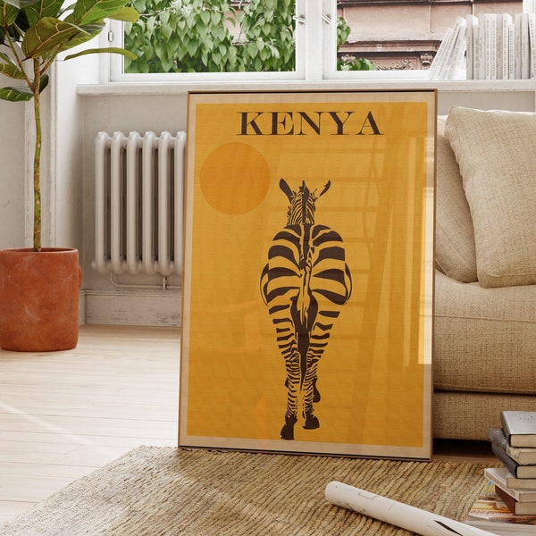 Visitez l'affiche vintage du Kenya - Affiche de voyage du Kenya - Impression de voyage du Kenya - Impression d'affiche du Kenya - Cadeau de voyage du Kenya - Impression de voyage rétro du Kenya