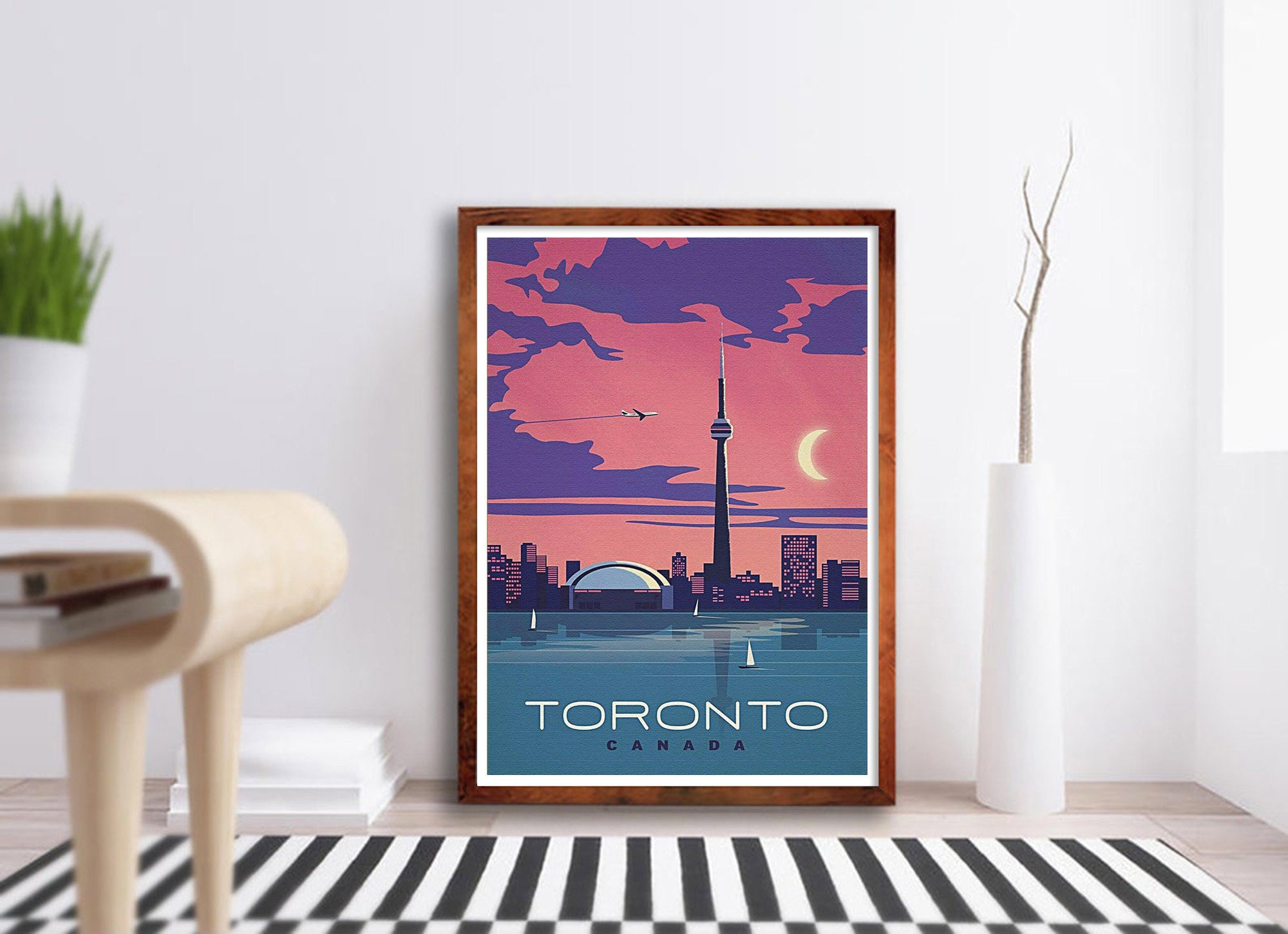 Toronto Vintage Poster Toronto Travel Poster Toronto Print Etsy