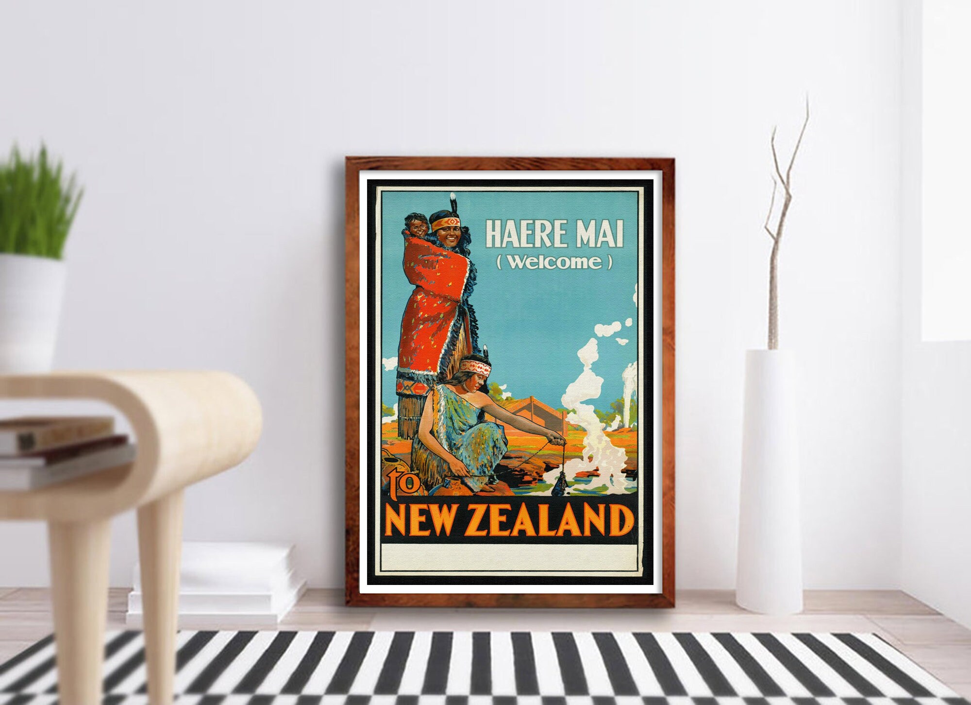 New Zealand Vintage Poster New Zealand Travel Poster New Etsy