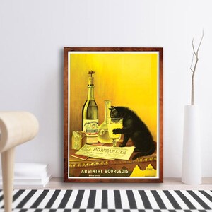 Absinthe Bourgeois Pernod Vintage Poster - Alcohol Prints - Alcohol Advertising - Retro Alcohol Posters - Bar Decor - Alcohol Wall Art