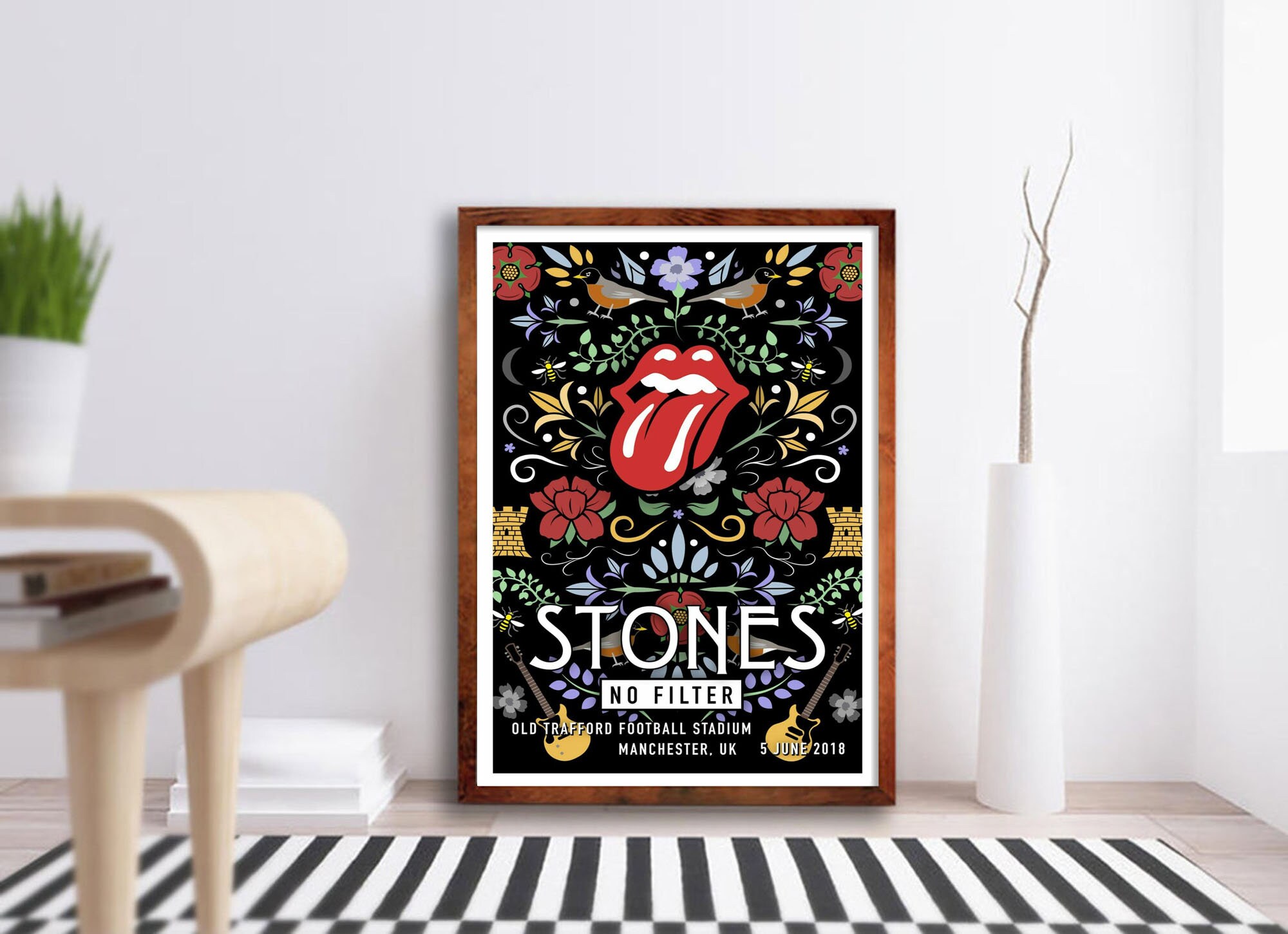 The Rolling Stones Rock Poster Music Wall Art 1960 / Etsy