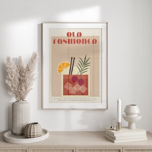 Old Fashioned Cocktail Print - Home Bar Print - Alcohol Prints - Kitchen Poster Art - Bar Wall Print - Alcohol Poster - Trending Wall Art image 6