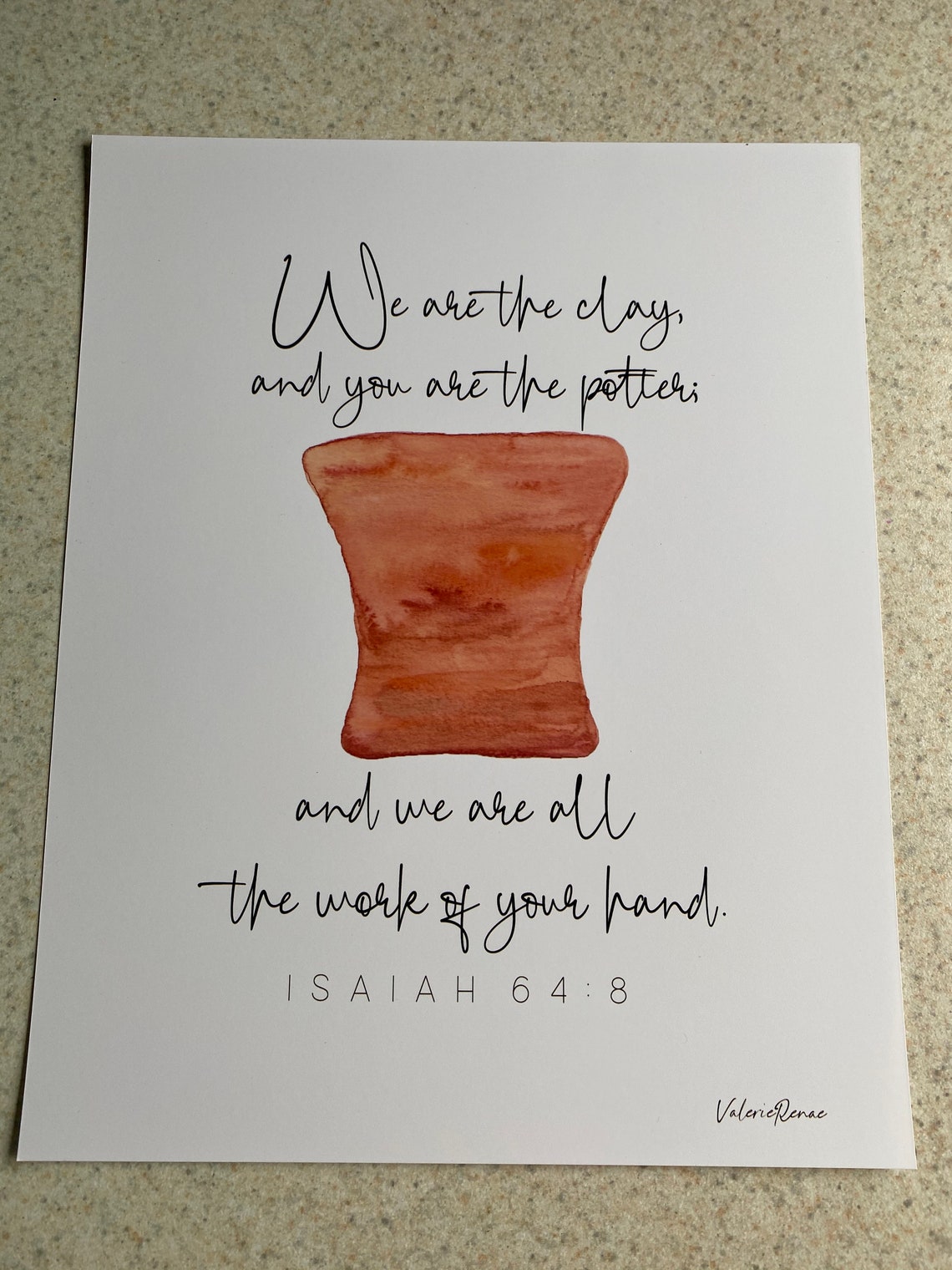 We Are the Clay Bible Verse Print Watercolor Print Etsy