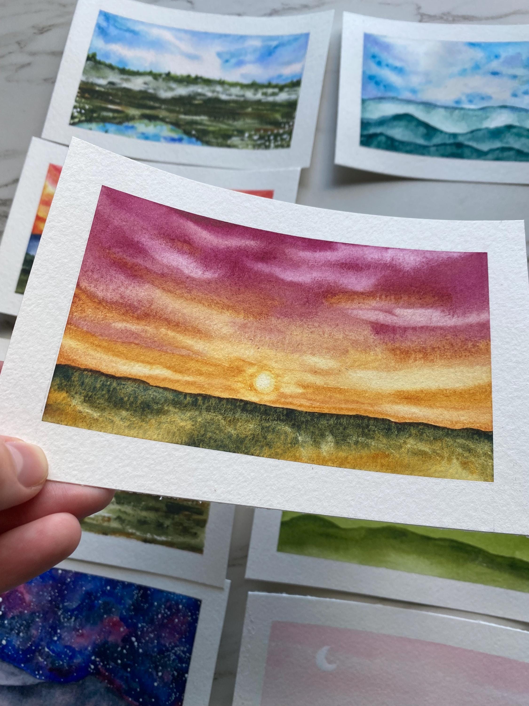 4x6 Framed Watercolor Painting