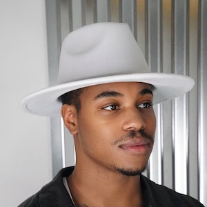 White Fedora Hat With Red Band Fedora for Men Fedora for Women