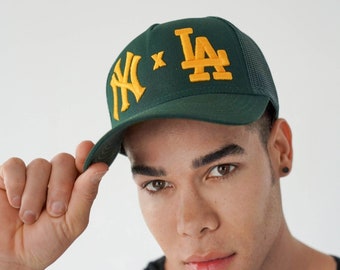 Green NY X LA, Baseball Hats for Women and Men Dad Cap Hats for Outdoor Activities Daily