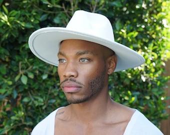 Pure White Wide Brim Fedora