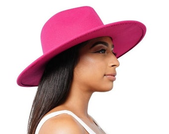 Hot Pink Wide Brim Fedora