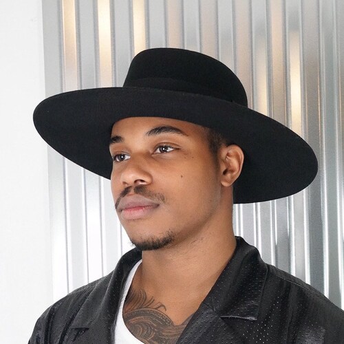 Black Fedora Boater Hat - Etsy New Zealand