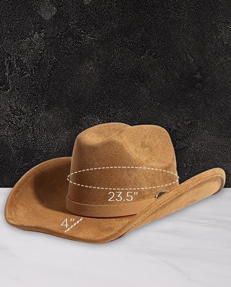 thumbnail image 2 of UDIYO Women Men Felt Wide Brim Western Cowboy Hats Belt Buckle Panama 2 of 11
