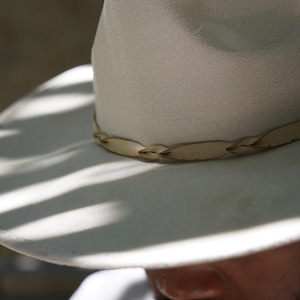 Off White Fedora Hat, Trendy Fedora Hats for Men & Women Wide Brim Felt Hat Dress Panama Hat Twisted Band