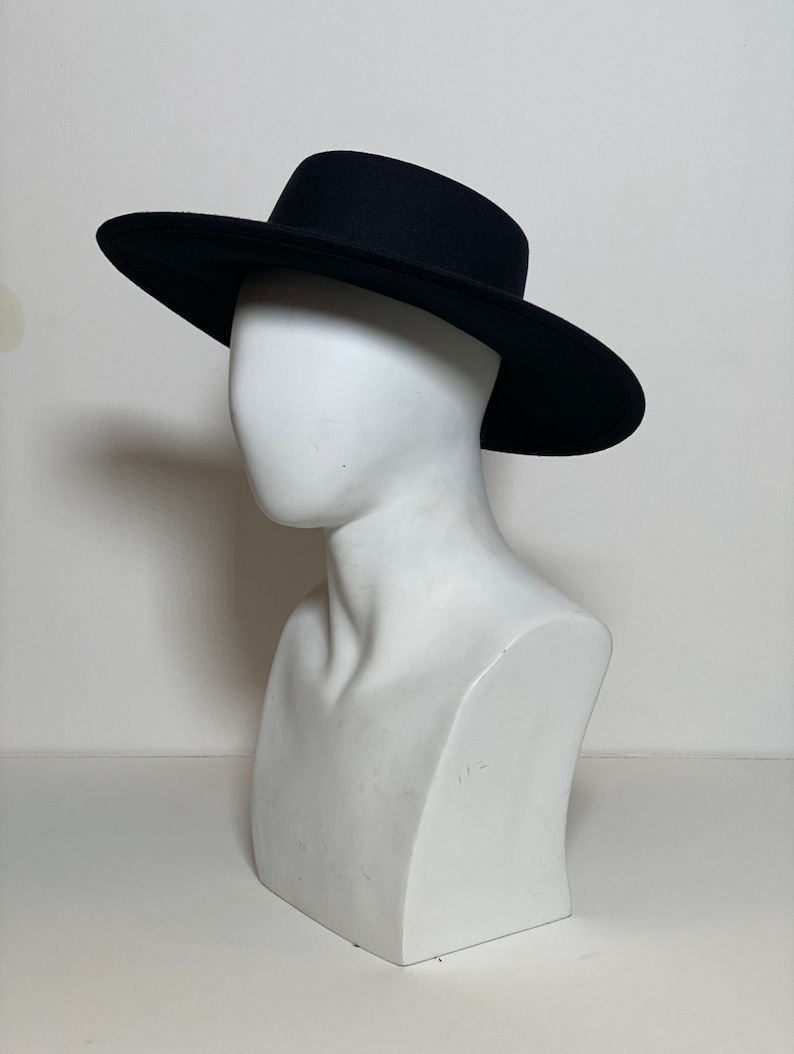 Wide Brim Fedora Boater Hat image 5