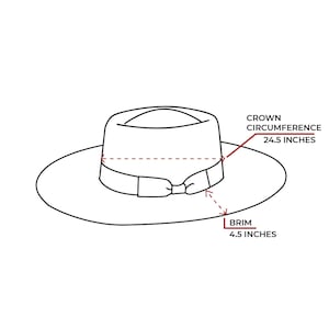 Wide Brim Fedora Boater Hat image 4