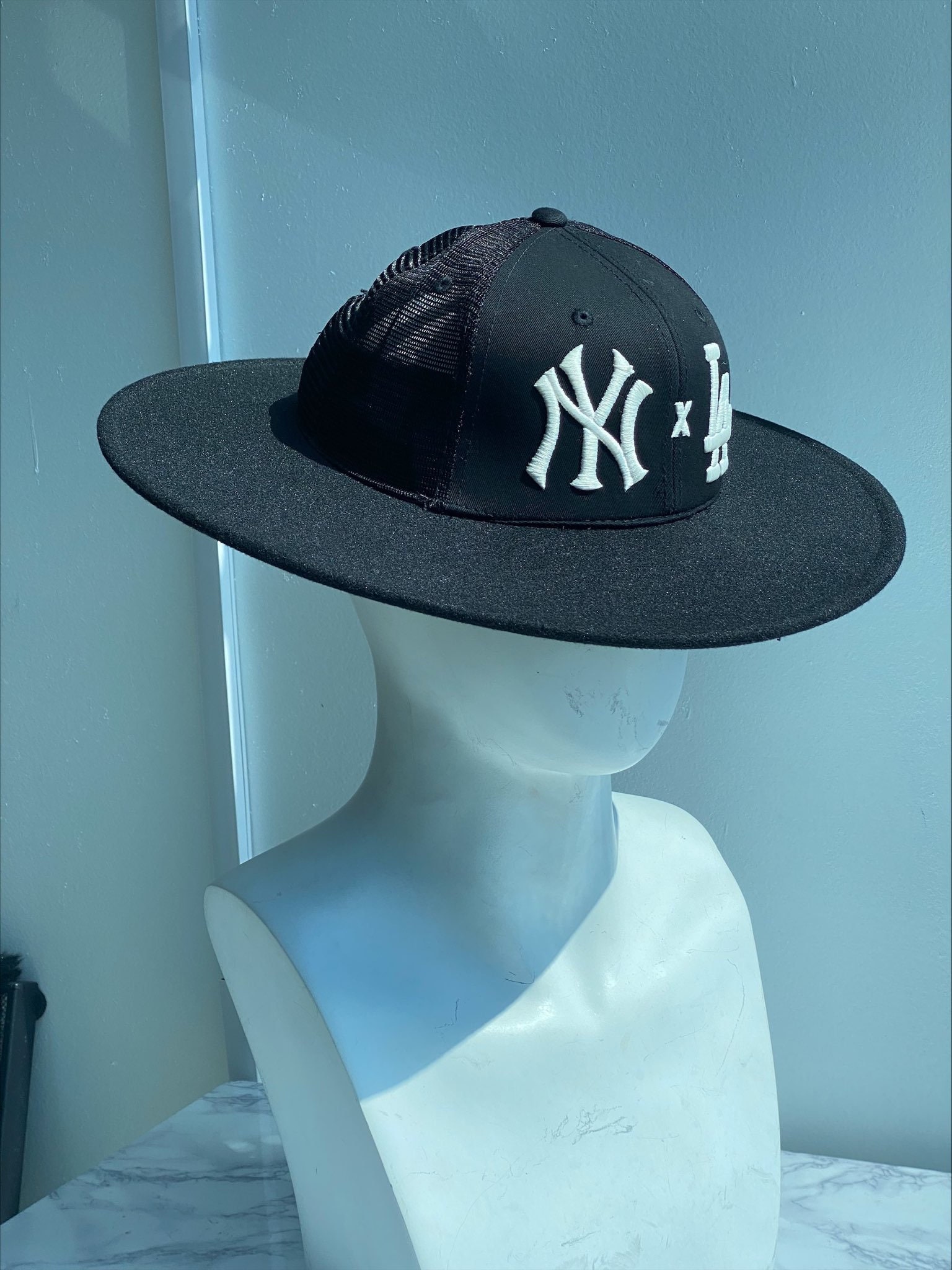Hybrid Baseball Cap Fedora NY X LA - Polyester Brim, Unisex Hybrid Baseball Cap Fedora NY X LA - Polyester Brim, Unisex