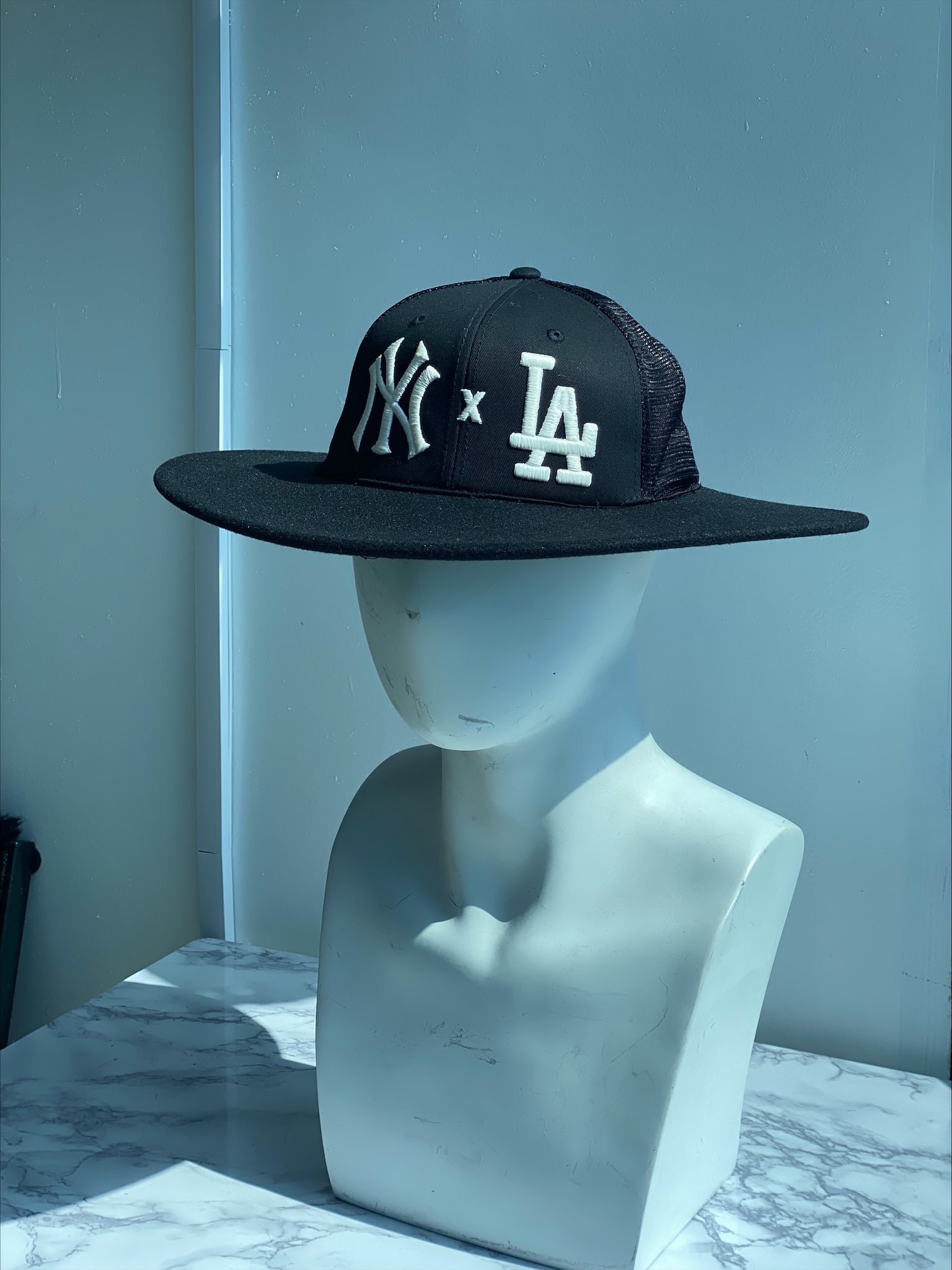 Hybrid Baseball Cap Fedora NY X LA - Polyester Brim, Unisex Hybrid Baseball Cap Fedora NY X LA - Polyester Brim, Unisex