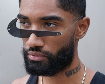 men's rimless sunglasses