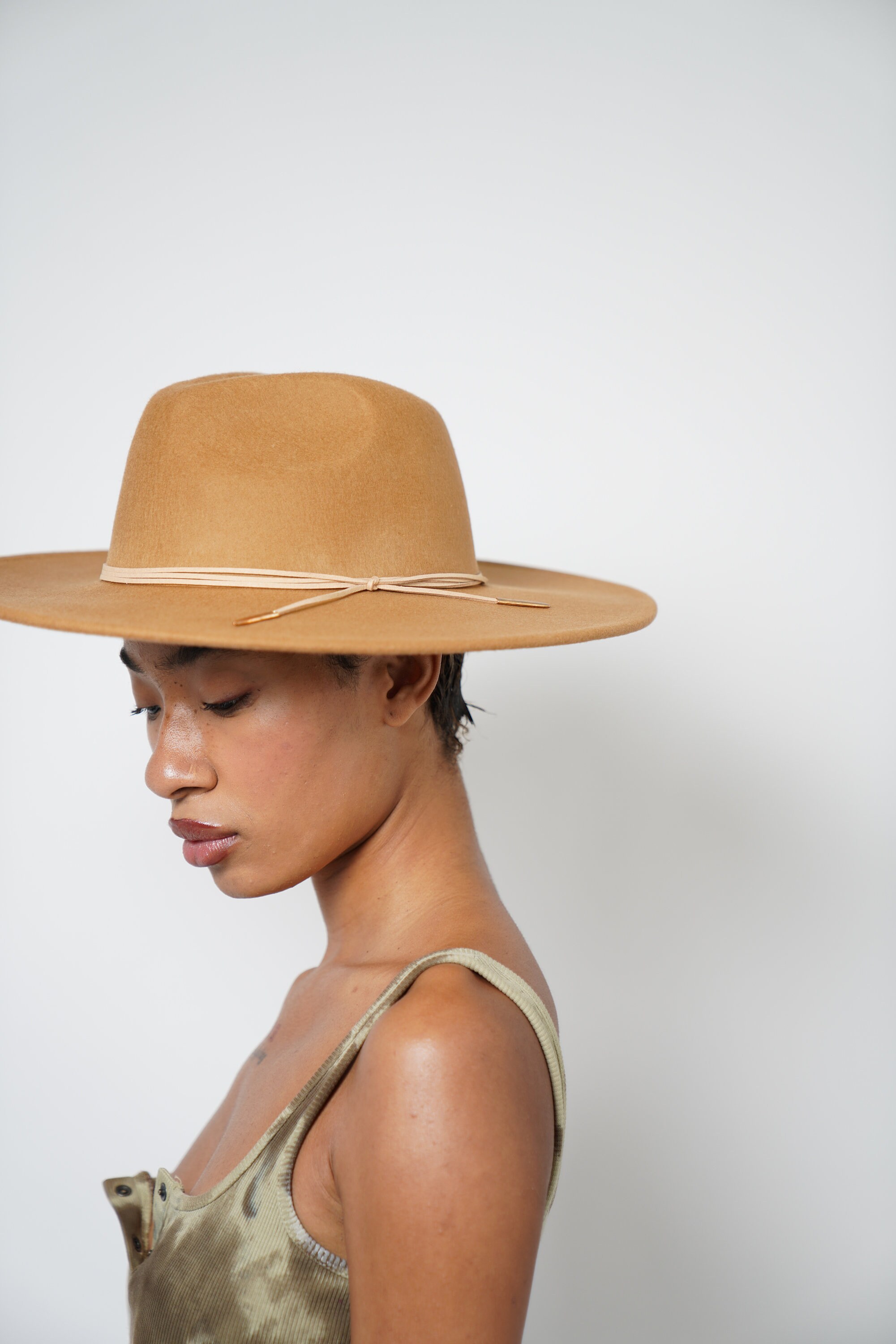 Lack of Color Zulu Tan Brown Australian Wool Wide Brim Fedora Hat Size Medium Lack of Color Zulu Fedora Hat Ribbon Australian Wool Classic  main image 2