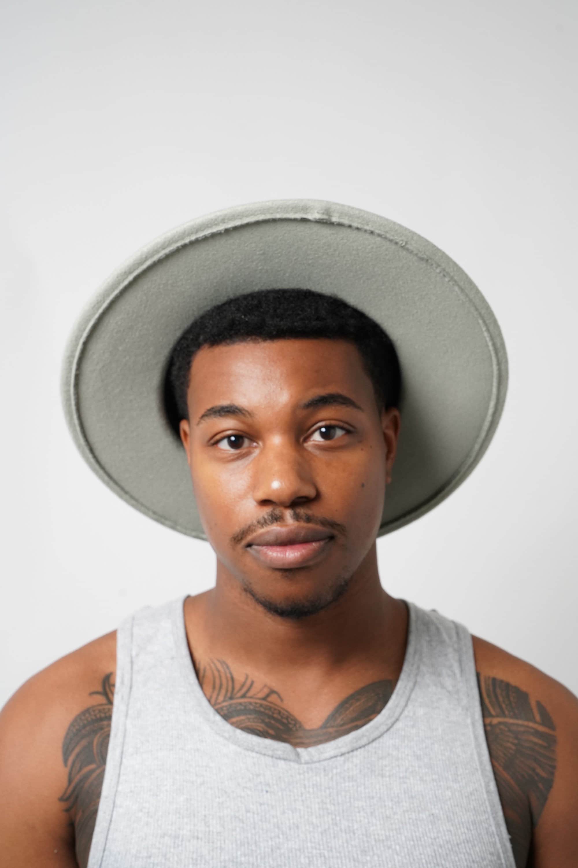 Mint Green Fedora Hat With Gold Chain Lace Etsy