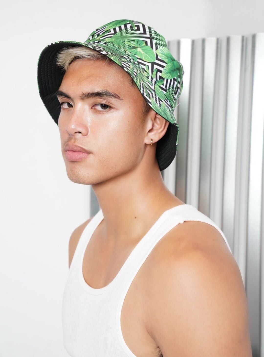 Throwing Shade Palm Tree Print Bucket Hat Etsy