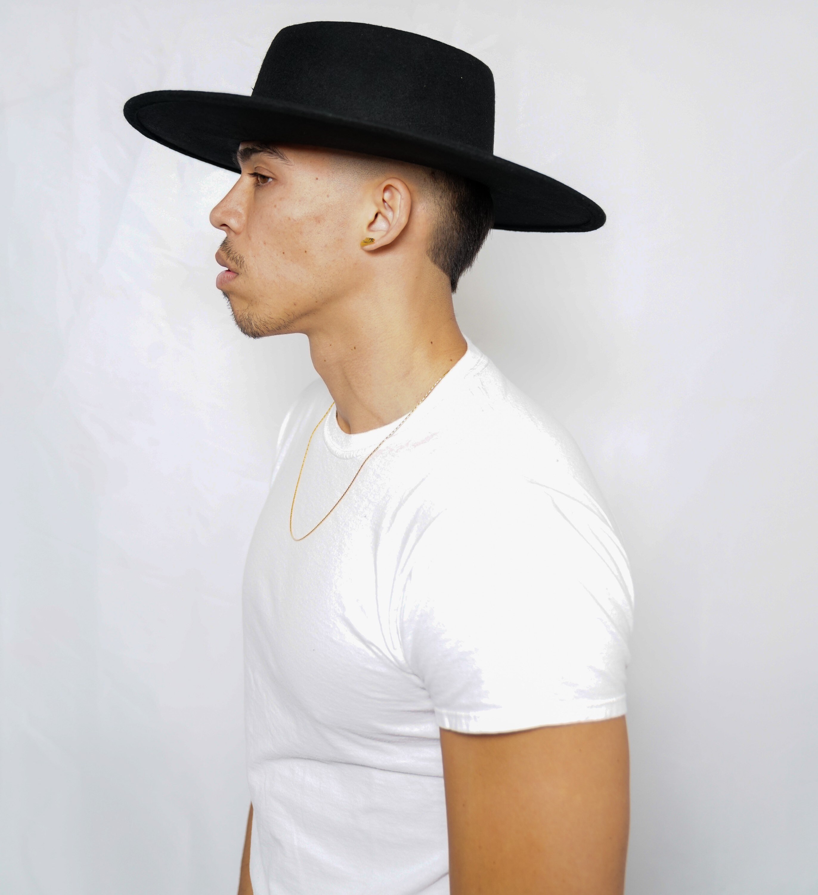 Wide Brim Fedora Boater Hat