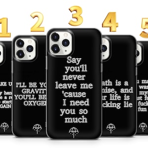 Music Quotes phone case,Hardcore iphone case for Iphone 13,12,11, XR, 7+8+, Samsung A12,A51,A52,A71,A72, Galaxy S22,S21,S20,S10