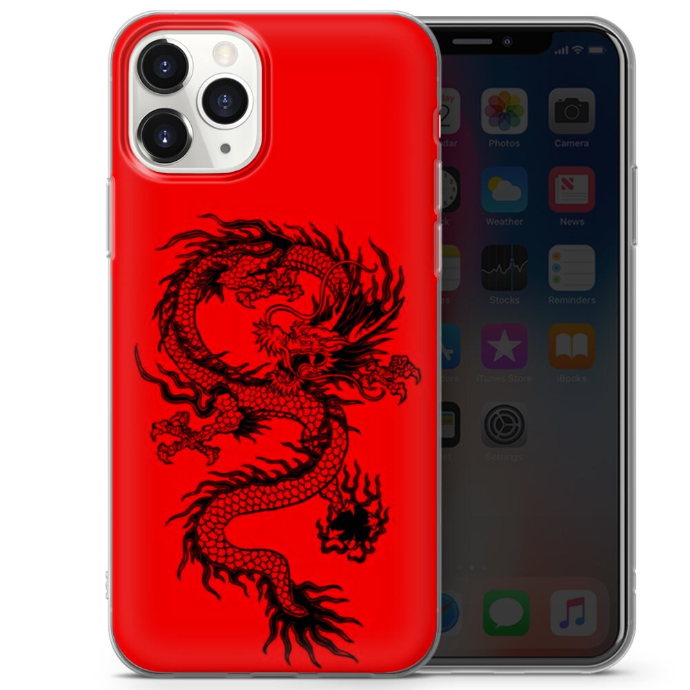 Japanese Dragon Phone Case, Flying Dragon iPhone Case for iPhone 13, 12