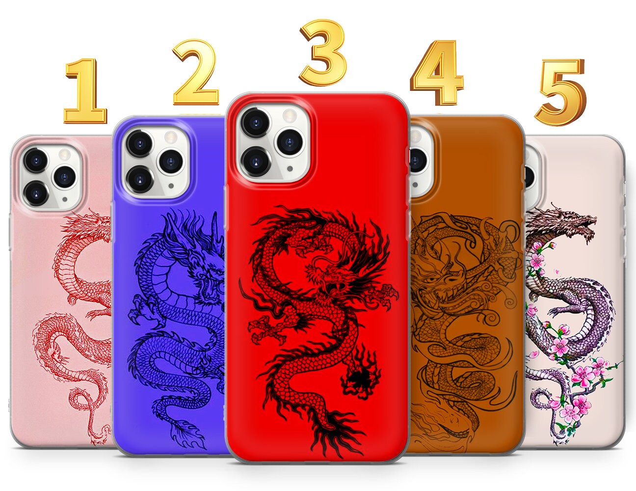 Japanese Dragon Phone Case, Flying Dragon iPhone Case for iPhone 13, 12