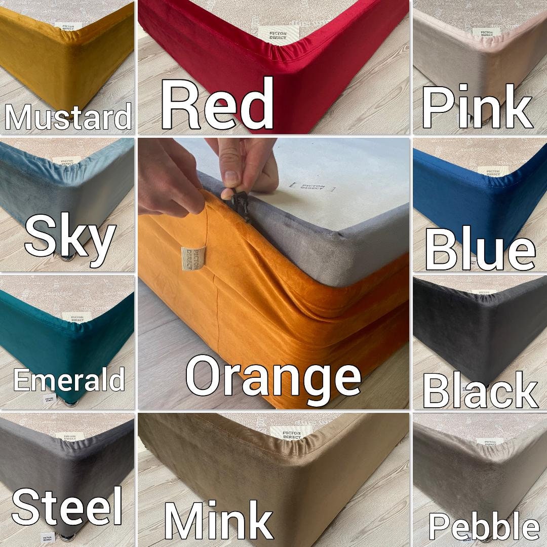 Elasticated Divan Bed Valance Wrap Sheet Cover Single Double King Super