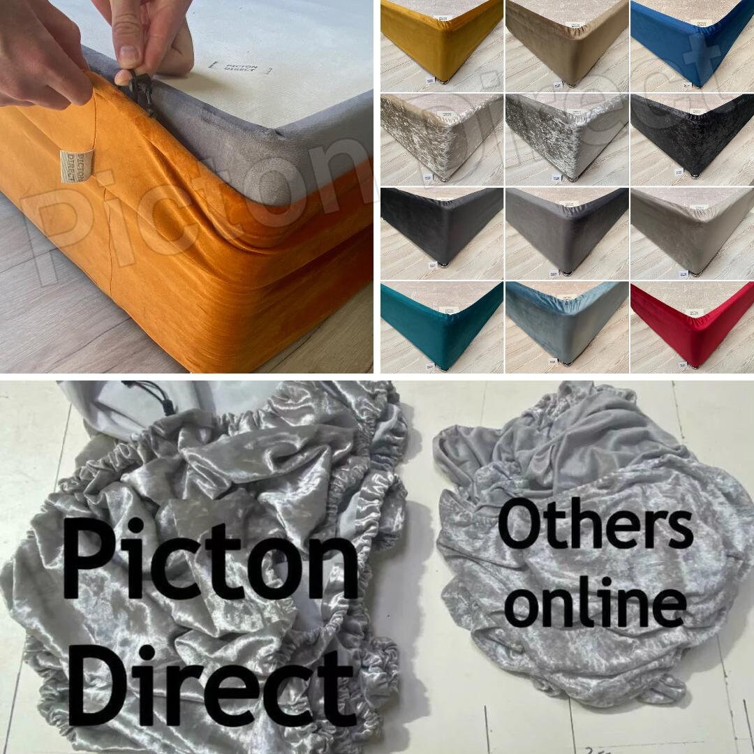 Elasticated Divan Bed Valance Wrap Sheet Cover Single Double King Super King THICK QUALITY Etsy UK