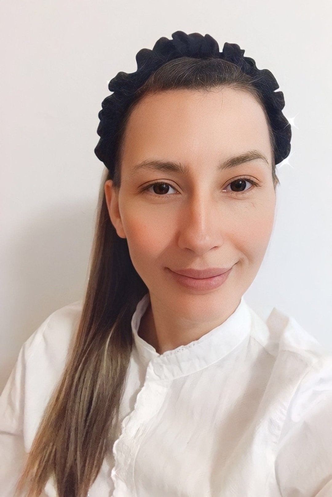 Black Scrunchie Hairband Nonpressure Headband for Etsy