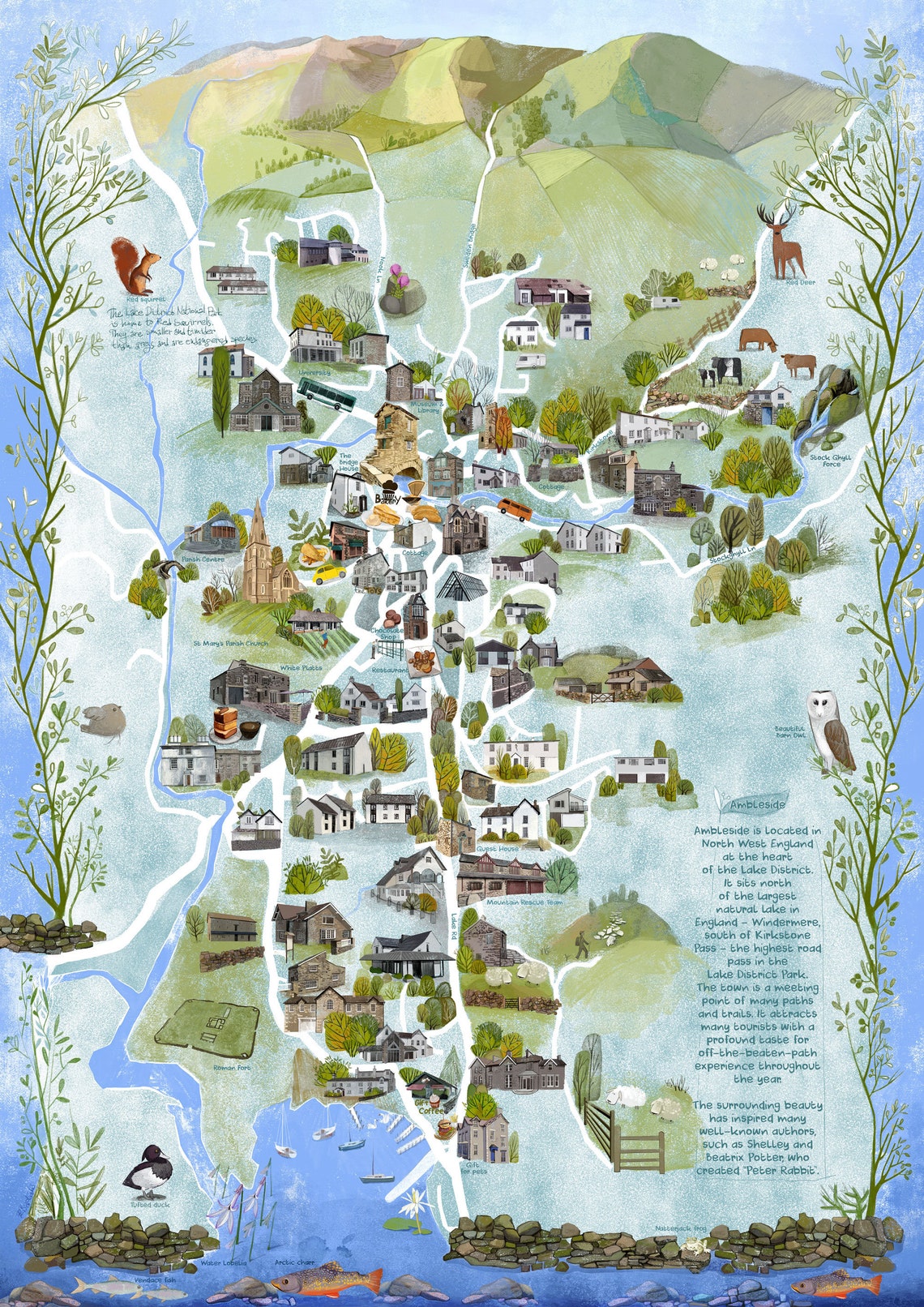 Lake District Map Ambleside Street Map Pdf Interactiv vrogue.co