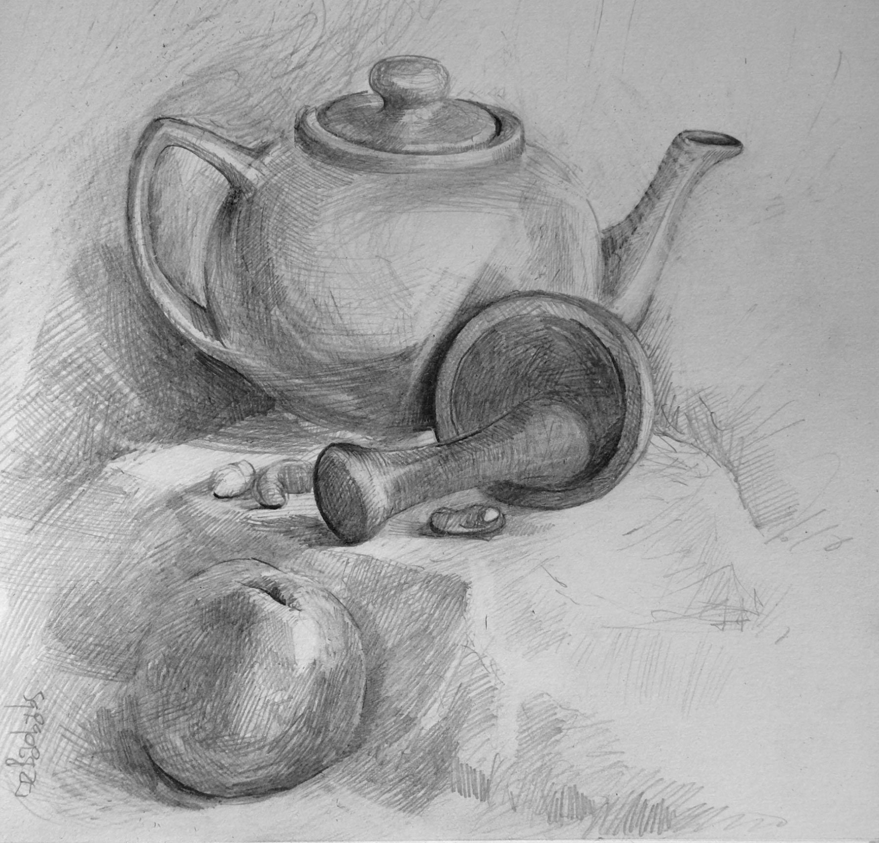 Original Still Life Drawing Etsy