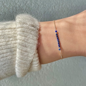 Lapis Lazuli Bracelet, Harmony bracelet, Real Crystal Bracelet, Healing crystals, Gold Filled, Sterling Silver, Minimalist Bracelet, Dainty
