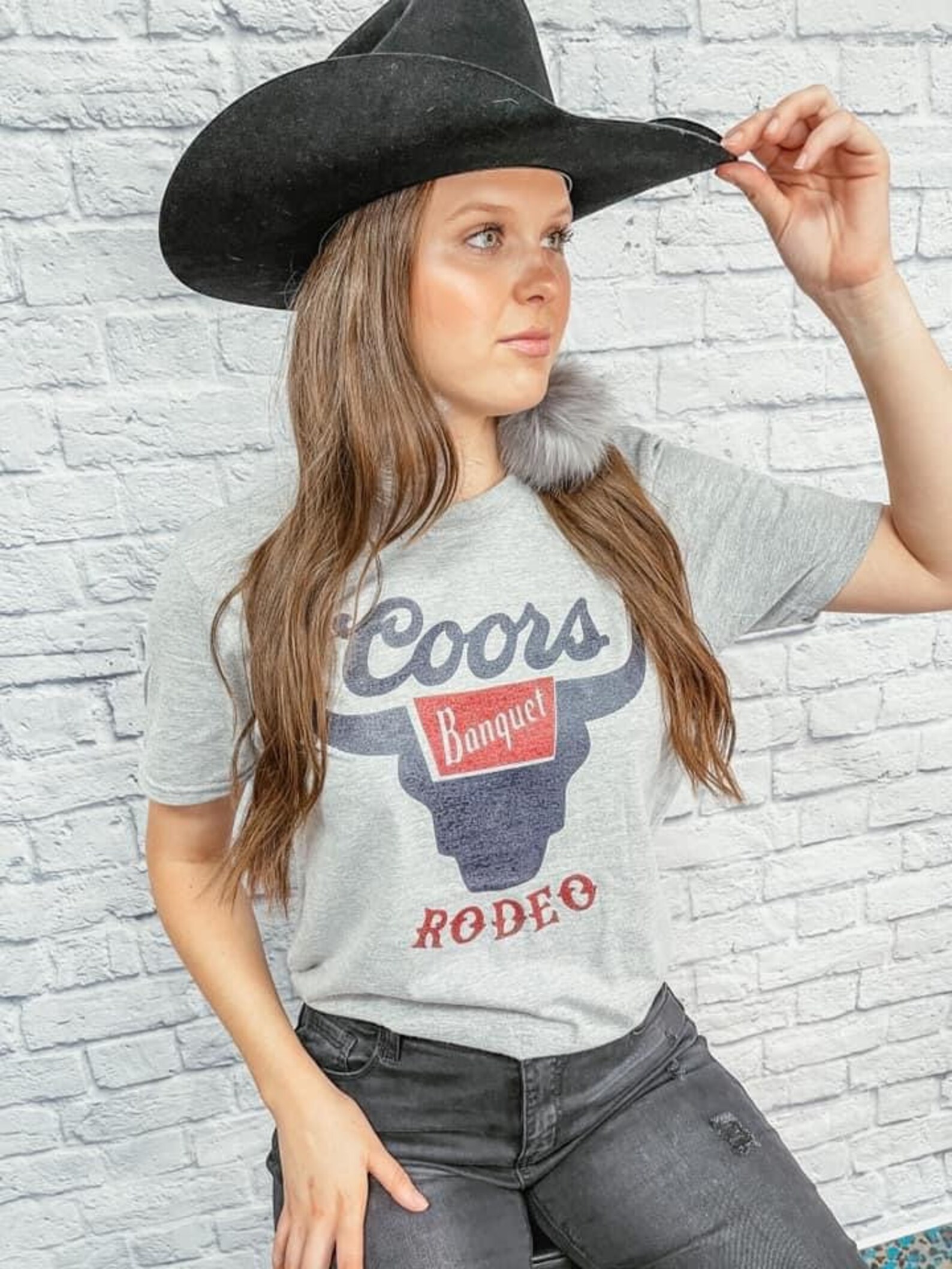 Grey Coors Banquet Rodeo Tee Coors Light Cow Skull Etsy