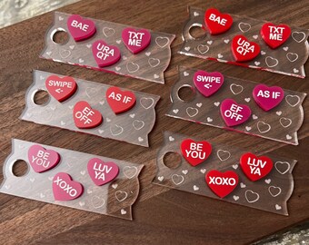 Acrylic Stanley Topper: Valentine’s & Candy Hearts Edition