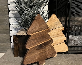Hardwood Christmas Tree Charcuterie board