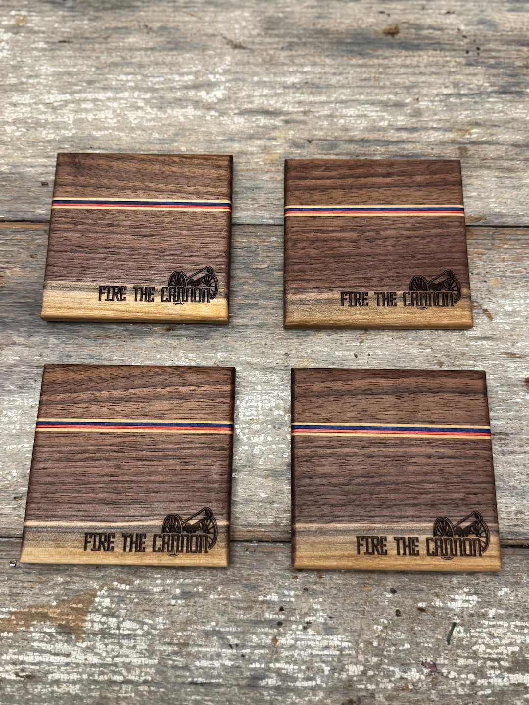 Hardwood Coasters – “CBJ” Pride | Columbus Blue Jackets Inspired ...
