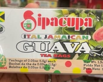 Jamaican All Natural Guava Tea bags produced in Jamaica.