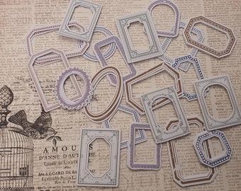 Paper Frames for Bullet Journal / grab bag of 12 different paper frames / 12 different paper frames