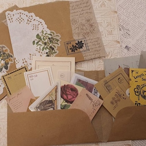 Kit carta effimera vintage / pacco di carta / kit posta ordinaria / kit bullet journal / kit junk journal