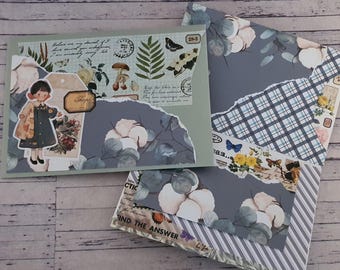 Maandelijkse Happy Mail /flipbook gevuld met papierspulletjes/stickers/stalen washitape