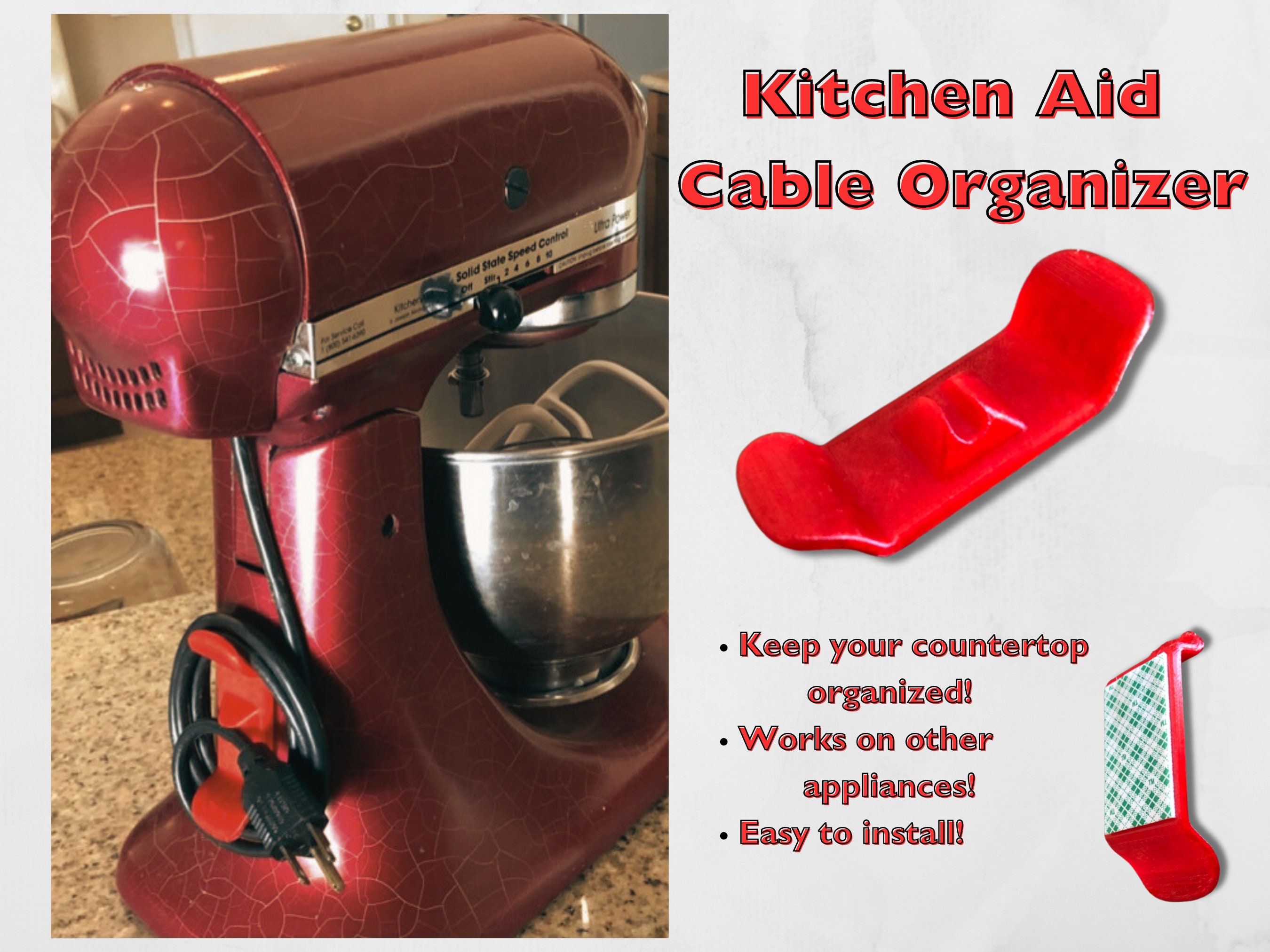 KitchenAid Mixer Cord Wrap, Kitchen Appliance Cord Organizer